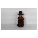 German pilgrim porcelain doll, has cracked head,