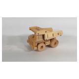 Wooden Tonka dump truck, 7.5" long, 4.5" tall