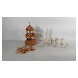 German Christmas decor, three tier Christmas