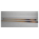 Two pool sticks, 55" long