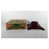 Enameled cast iron Christmas tree stand with box
