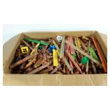 Large group of Lincoln Logs, box (not original