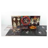 Ten KISS vinyl records