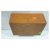 Wooden box, 9 x 12 x 5, marked as shown