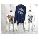 Three Fish Head Gear pocket tee shirts, each a