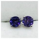 Silver Amethyst 2 In 1 Earrings,