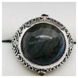 Silver Labradorite  Ring (~weight 9.9g),   size 6