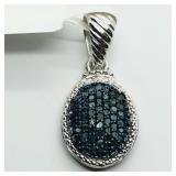 Silver Blue Diamond(0.5ct) W/ Fashion Cord