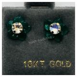 10K Yellow Gold Moonstone(0.36ct)  Earrings, Made