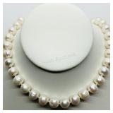 Silver Freshwater Pearl  Necklace (~weight