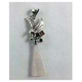American eagle selenite and garnet 925 Sterling