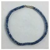 10.40ctw genuine blue sapphire 925 Sterling bead