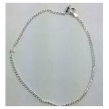 Sterling silver anklet 10in