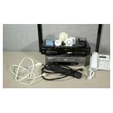 Electronic group lot. VHS &DVD players, phone