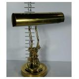 Adjustable, bankers style brass desk lamp. 14"