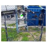 Metal folding shelf for outdoor use, 57" tall