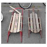 Two runner sleds, one does have damage