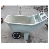 Plastic lawn cart