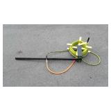 Air hose on metal bar