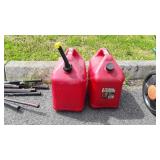Two red fuel cans