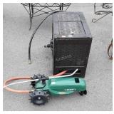 Suncast hose reel with hose and tractor sprinkler