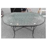 Wicker coffee table with metal frame, seller code