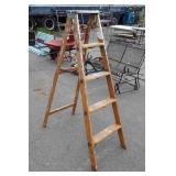 Five foot wooden step ladder, seller code C