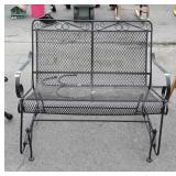 Wrought Iron patio spring rocker, 39" long seller