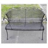 Wrought Iron patio bench, 40" long