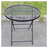 Metal folding patio table