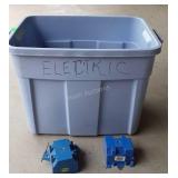 Box with misc electrical supplies