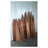 Collection of 11 nice early wooden Skinning