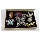 Group of brooches