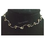 Sterling Silver 16 inch Bead Necklace