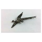 Sterling Silver Phoenix Crystal Pin