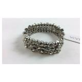 ViVi Crystal Silver Tone Stretch Bracelet new
