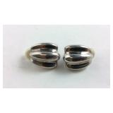 Sterling Silver Large Clip On Earrings