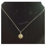 Sterling Silver Jesus Pendant on 18 inch Chain