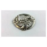 Sterling Silver Grape Pin
