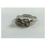 Sterling Silver Diamond Accent Ring Size 6