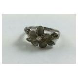Sterling Silver Apple Blossom Ring Size 7