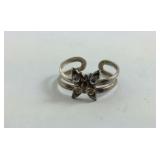 Sterling Silver Butterfly Toe Ring