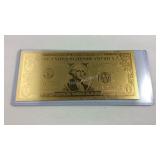 One dollar gold note