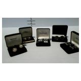 Five pairs of cufflinks