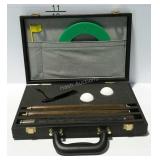 Executive golf putter in case. Breaks down