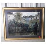 Impressionist style print, framed and matted, 33