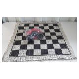 Toy, floor checkers with checker board rug