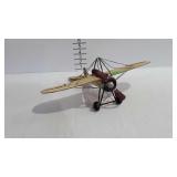 Home decor metal airplane figure, 12" long with