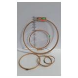 5 Wooden needlecrafting hoop - 6, 9, 13, 15, & 23"