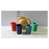 Fiesta - juice pitcher & 4 glasses